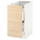 SEKTION / MAXIMERA Arm inf tri/1 pte, blanc/Askersund effet frêne clair, 15x24x30 "