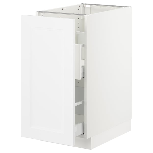 SEKTION / MAXIMERA Arm inf tri/1 pte, blanc/Axstad blanc mat, 15x24x30 "
