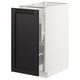 SEKTION / MAXIMERA Arm inf tri/1 pte, blanc/Lerhyttan teinté noir, 15x24x30 "