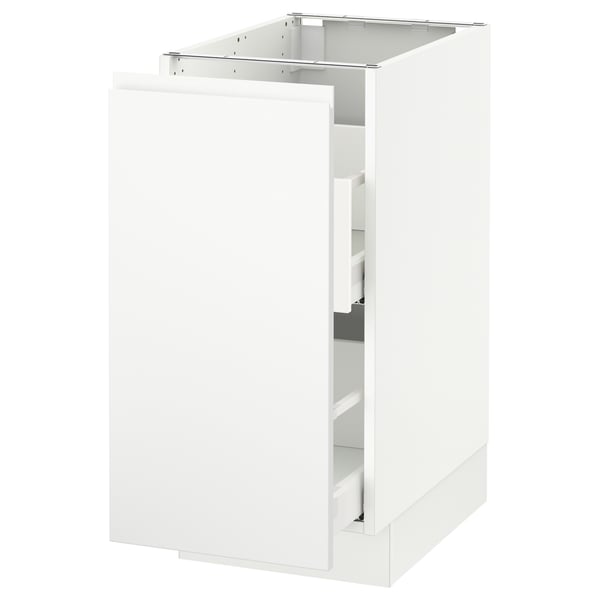 SEKTION / MAXIMERA Arm inf tri/1 pte, blanc/Voxtorp blanc mat, 15x24x30 "