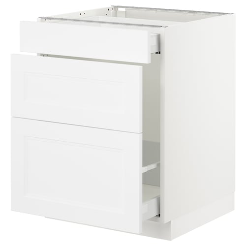SEKTION / MAXIMERA Arm inf tri/3 faces, blanc/Axstad blanc mat, 24x24x30 "