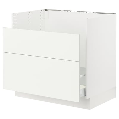 SEKTION / MAXIMERA Armoir inf pr évier HAVSEN/p tri/2f, blanc/Vallstena blanc, 36x24x30 "