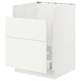SEKTION / MAXIMERA Armoir inf pr évier HAVSEN/p tri/2f, blanc/Vallstena blanc, 24x24x30 "