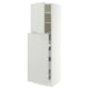 SEKTION / MAXIMERA Armoire av 1p/4t coulissant, blanc/Aspudden gris clair, 24x24x80 "