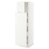 SEKTION / MAXIMERA Armoire av 1p/4t coulissant, blanc/Voxtorp blanc mat, 24x24x80 "