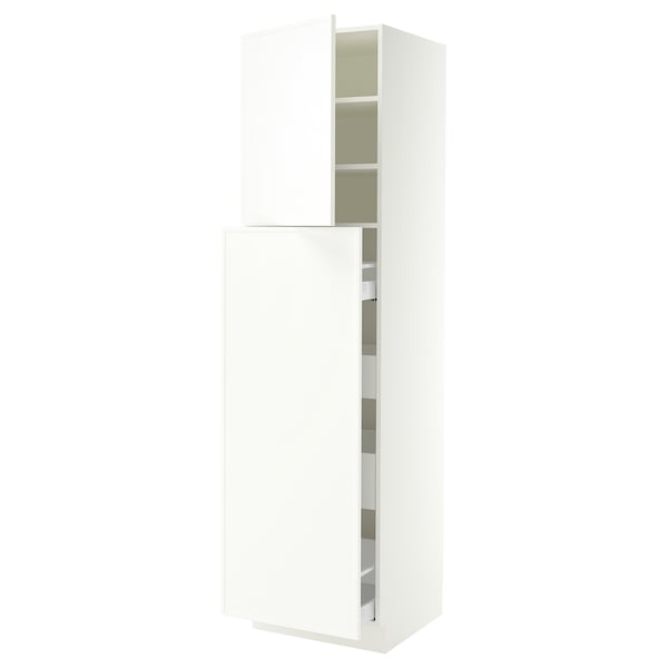 SEKTION / MAXIMERA Armoire av 4t/1p/2tb coulis, blanc/Aspudden blanc mat, 24x24x90 "