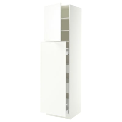 SEKTION / MAXIMERA Armoire av 4t/1p/2tb coulis, blanc/Aspudden blanc mat, 24x24x90 "