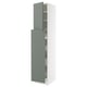 SEKTION / MAXIMERA Armoire av 4t/1p/2tb coulis, blanc/Nickebo gris -vert mat, 18x24x90 "