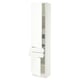 SEKTION / MAXIMERA Armoire haute 2 portes/2 faces/4tir, blanc/Aspudden blanc mat, 18x15x80 "