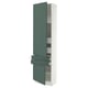 SEKTION / MAXIMERA Armoire haute 2 portes/2 faces/4tir, blanc/Aspudden gris-vert foncé, 24x15x90 "