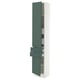 SEKTION / MAXIMERA Armoire haute 2 portes/2 faces/4tir, blanc/Aspudden gris-vert foncé, 15x15x80 "