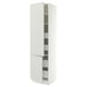 SEKTION / MAXIMERA Armoire haute+2portes/tabl/4tiroirs, blanc/Aspudden gris clair, 24x24x90 "