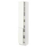 SEKTION / MAXIMERA Armoire haute+2portes/tabl/4tiroirs, blanc/Vallstena blanc, 15x15x80 "