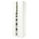 SEKTION / MAXIMERA Armoire haute 4 portes/5 tiroirs, blanc/Aspudden blanc mat, 30x24x90 "
