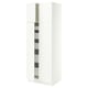 SEKTION / MAXIMERA Armoire haute 4 portes/5 tiroirs, blanc/Aspudden blanc mat, 30x24x80 "