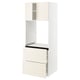 SEKTION / MAXIMERA Armoire haute four 2 tir/2 ptes, blanc/Bodbyn blanc cassé, 30x24x80 "