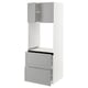 SEKTION / MAXIMERA Armoire haute four 2 tir/2 ptes, blanc/Bodbyn gris, 30x24x80 "