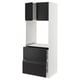 SEKTION / MAXIMERA Armoire haute four 2 tir/2 ptes, blanc/Upplöv anthracite mat, 30x24x80 "