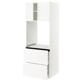 SEKTION / MAXIMERA Armoire haute four 2 tir/2 ptes, blanc/Veddinge blanc, 30x24x80 "