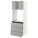 SEKTION / MAXIMERA Armoire haute four 3 tir/2 ptes, blanc/Bodbyn gris, 30x24x80 "