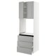 SEKTION / MAXIMERA Armoire haute four 3 tir/2 ptes, blanc/Bodbyn gris, 30x24x90 "