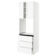 SEKTION / MAXIMERA Armoire haute four 3 tir/2 ptes, blanc Enköping/blanc effet bois, 30x24x90 "