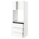 SEKTION / MAXIMERA Armoire haute four 3 tir/2 ptes, blanc Enköping/blanc effet bois, 30x24x80 "