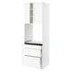 SEKTION / MAXIMERA Armoire haute four 3 tir/2 ptes, blanc Enköping/blanc effet bois, 30x24x90 "