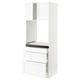 SEKTION / MAXIMERA Armoire haute four 3 tir/2 ptes, blanc Enköping/blanc effet bois, 30x24x80 "