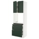 SEKTION / MAXIMERA Armoire haute four 3 tir/2 ptes, blanc/Havstorp vert profond, 30x24x90 "