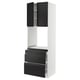 SEKTION / MAXIMERA Armoire haute four 3 tir/2 ptes, blanc/Upplöv anthracite mat, 30x24x90 "