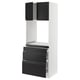 SEKTION / MAXIMERA Armoire haute four 3 tir/2 ptes, blanc/Upplöv anthracite mat, 30x24x80 "