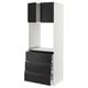 SEKTION / MAXIMERA Armoire haute four 3 tir/2 ptes, blanc/Upplöv anthracite mat, 30x24x80 "