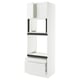 SEKTION / MAXIMERA Armoire haute four/m-o+2tir/2ptes, blanc/Axstad blanc mat, 30x24x90 "