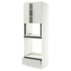 SEKTION / MAXIMERA Armoire haute four/micro+tir/2ptes, blanc/Aspudden gris clair, 30x24x90 "