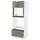 Option : SEKTION / MAXIMERA Armoire haute four/micro+tir/2ptes, blanc/Nickebo gris -vert mat, 30x24x80 "
