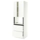 SEKTION / MAXIMERA Armoire haute m-o+2tir/2ptes, blanc/Aspudden blanc mat, 30x24x90 "