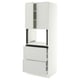 SEKTION / MAXIMERA Armoire haute m-o+2tir/2ptes, blanc/Aspudden gris clair, 30x24x80 "