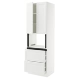 SEKTION / MAXIMERA Armoire haute m-o+2tir/2ptes, blanc/Axstad blanc mat, 30x24x90 "