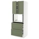 SEKTION / MAXIMERA Armoire haute m-o+2tir/2ptes, blanc/Axstad gris-vert, 30x24x80 "