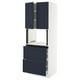 SEKTION / MAXIMERA Armoire haute m-o+2tir/2ptes, blanc Axstad/mat bleu, 30x24x80 "