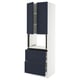 SEKTION / MAXIMERA Armoire haute m-o+2tir/2ptes, blanc Axstad/mat bleu, 30x24x90 "