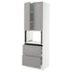 SEKTION / MAXIMERA Armoire haute m-o+2tir/2ptes, blanc/Bodbyn gris, 30x24x90 "