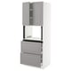 SEKTION / MAXIMERA Armoire haute m-o+2tir/2ptes, blanc/Bodbyn gris, 30x24x80 "