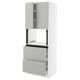 SEKTION / MAXIMERA Armoire haute m-o+2tir/2ptes, blanc/Havstorp gris clair, 30x24x80 "