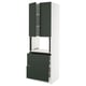 SEKTION / MAXIMERA Armoire haute m-o+2tir/2ptes, blanc/Havstorp vert profond, 30x24x90 "