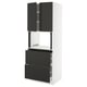 SEKTION / MAXIMERA Armoire haute m-o+2tir/2ptes, blanc/Nickebo anthracite mat, 30x24x80 "