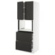 SEKTION / MAXIMERA Armoire haute m-o+2tir/2ptes, blanc/Upplöv anthracite mat, 30x24x80 "