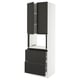 SEKTION / MAXIMERA Armoire haute m-o+2tir/2ptes, blanc/Upplöv anthracite mat, 30x24x90 "