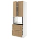 SEKTION / MAXIMERA Armoire haute m-o+2tir/2ptes, blanc/Vedhamn chêne, 30x24x90 "